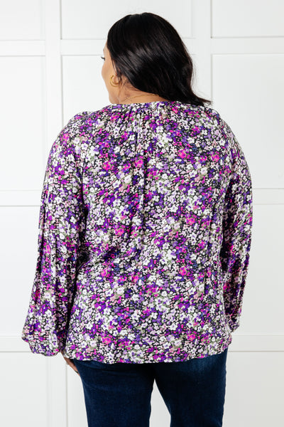 Pulled Together Ditsy Floral Bubble Sleeve Blouse Southern Soul Collectives