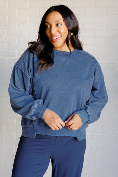 Quick Fix Mineral Wash Crew Neck Pullover in Psychic Southern Soul Collectives