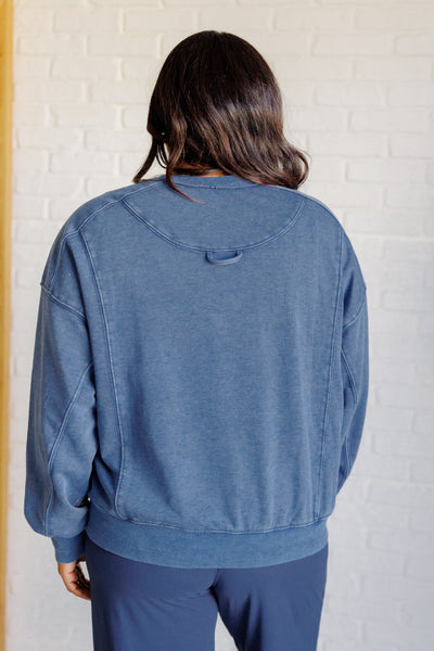 Quick Fix Mineral Wash Crew Neck Pullover in Psychic Southern Soul Collectives