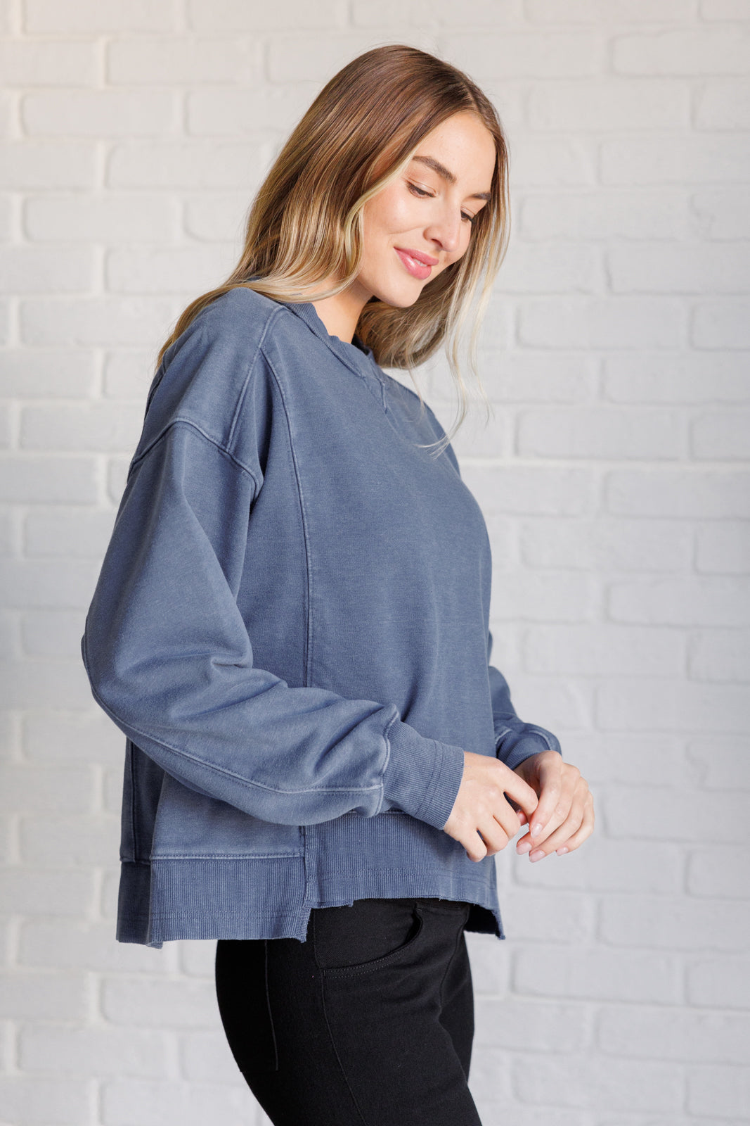 Quick Fix Mineral Wash Crew Neck Pullover in Psychic Southern Soul Collectives