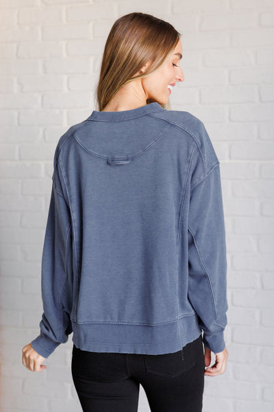 Quick Fix Mineral Wash Crew Neck Pullover in Psychic Southern Soul Collectives