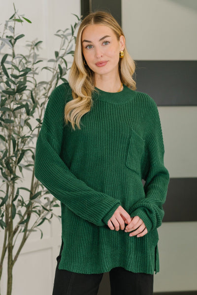 Quick Nap Textured Pullover in Hunter Green Southern Soul Collectives