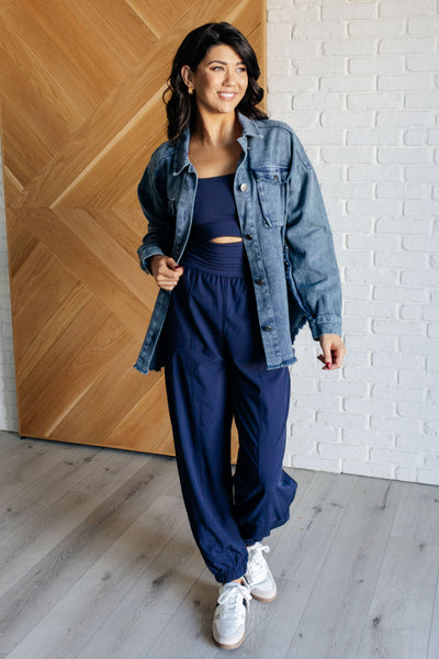 Raising Heart Rate Cut Out Jumpsuit in Navy Southern Soul Collectives