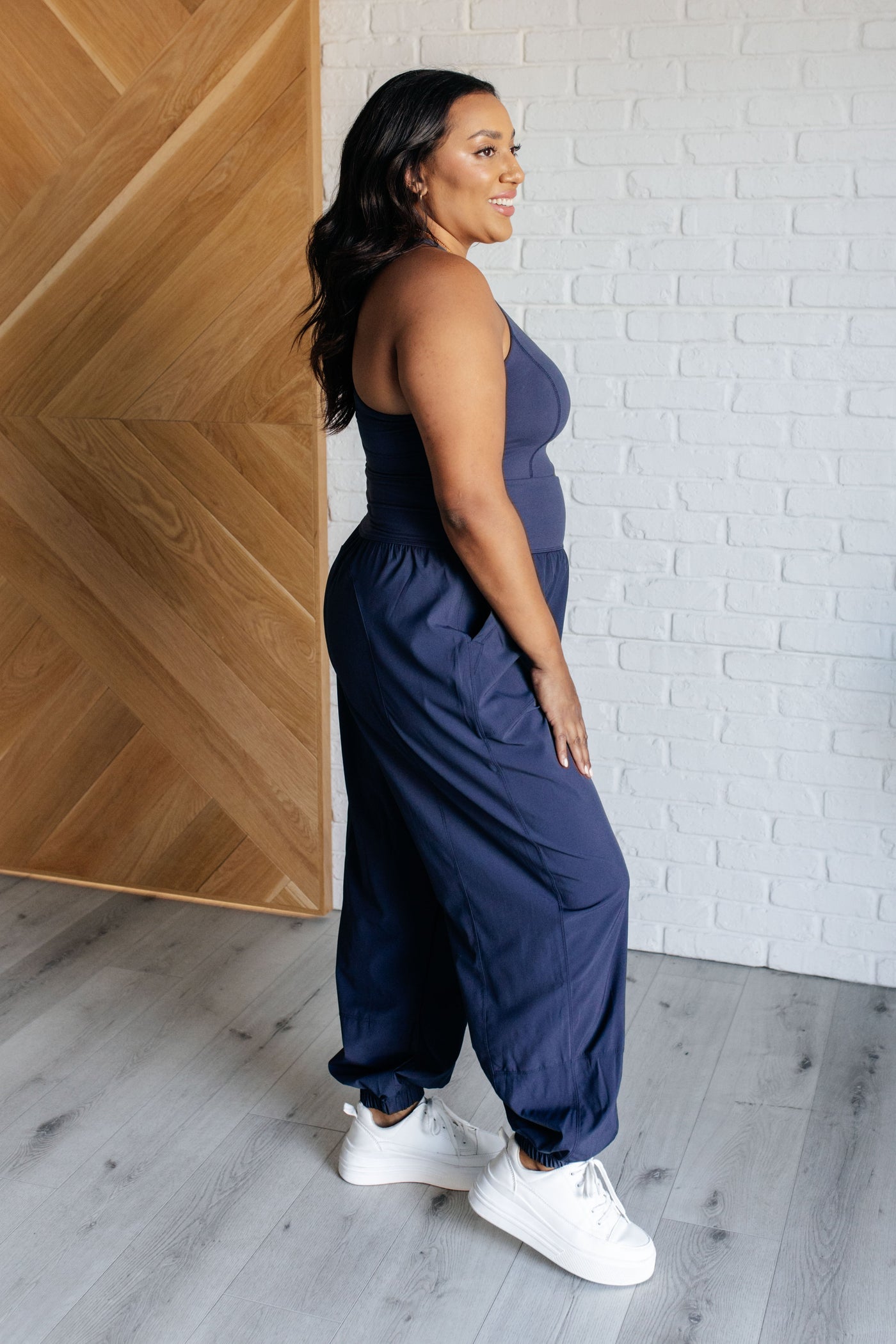 Raising Heart Rate Cut Out Jumpsuit in Navy Southern Soul Collectives