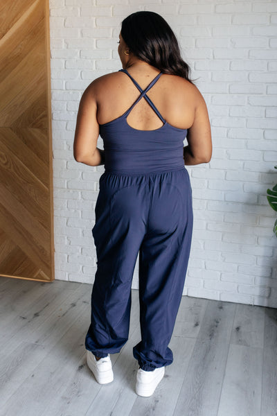 Raising Heart Rate Cut Out Jumpsuit in Navy Southern Soul Collectives