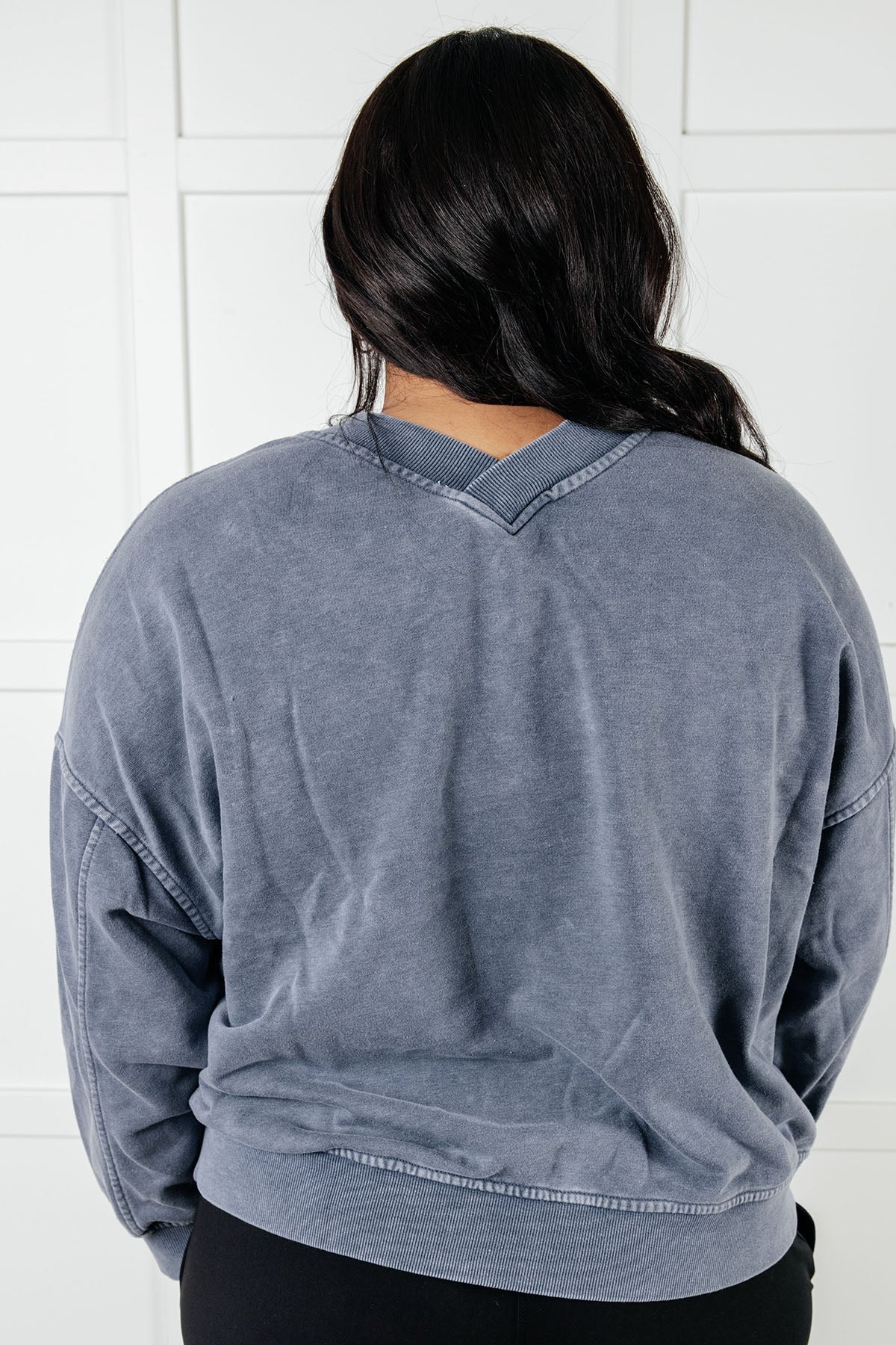 Rep Ready Mineral Wash French Terry Pullover in Blue Southern Soul Collectives