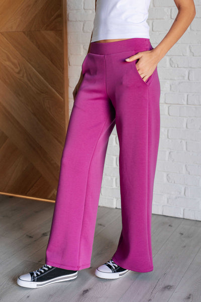 Resort Travel Wide Leg Crop Pant in Magenta Southern Soul Collectives