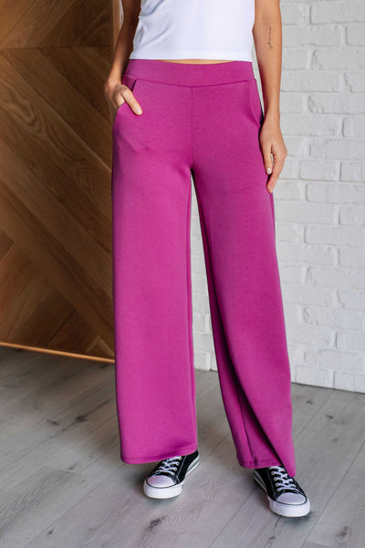 Resort Travel Wide Leg Crop Pant in Magenta Southern Soul Collectives