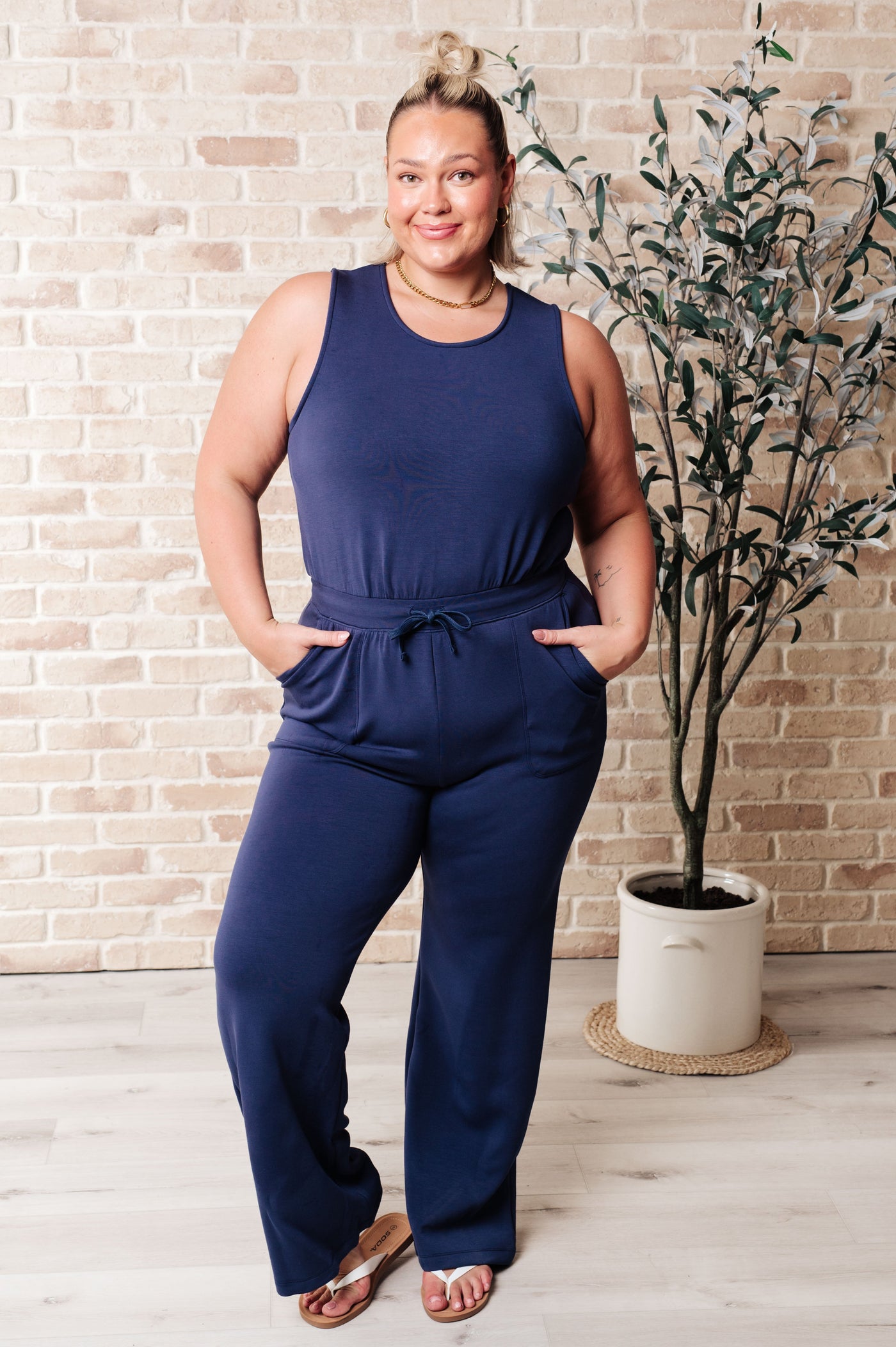 Rest Day Straight Leg Jumpsuit Southern Soul Collectives