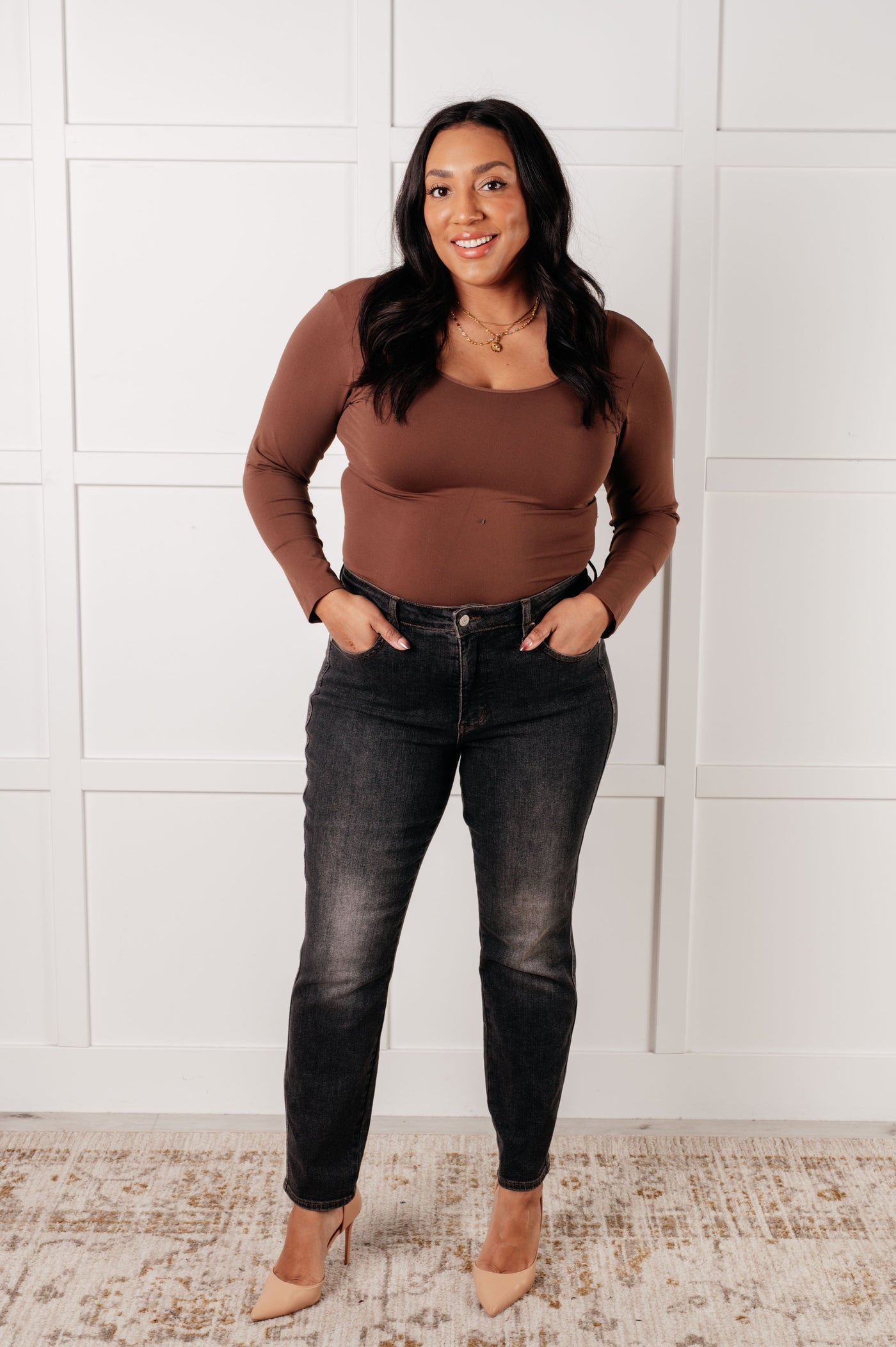 Rita Mid Rise Control Top Slim Jeans Southern Soul Collectives