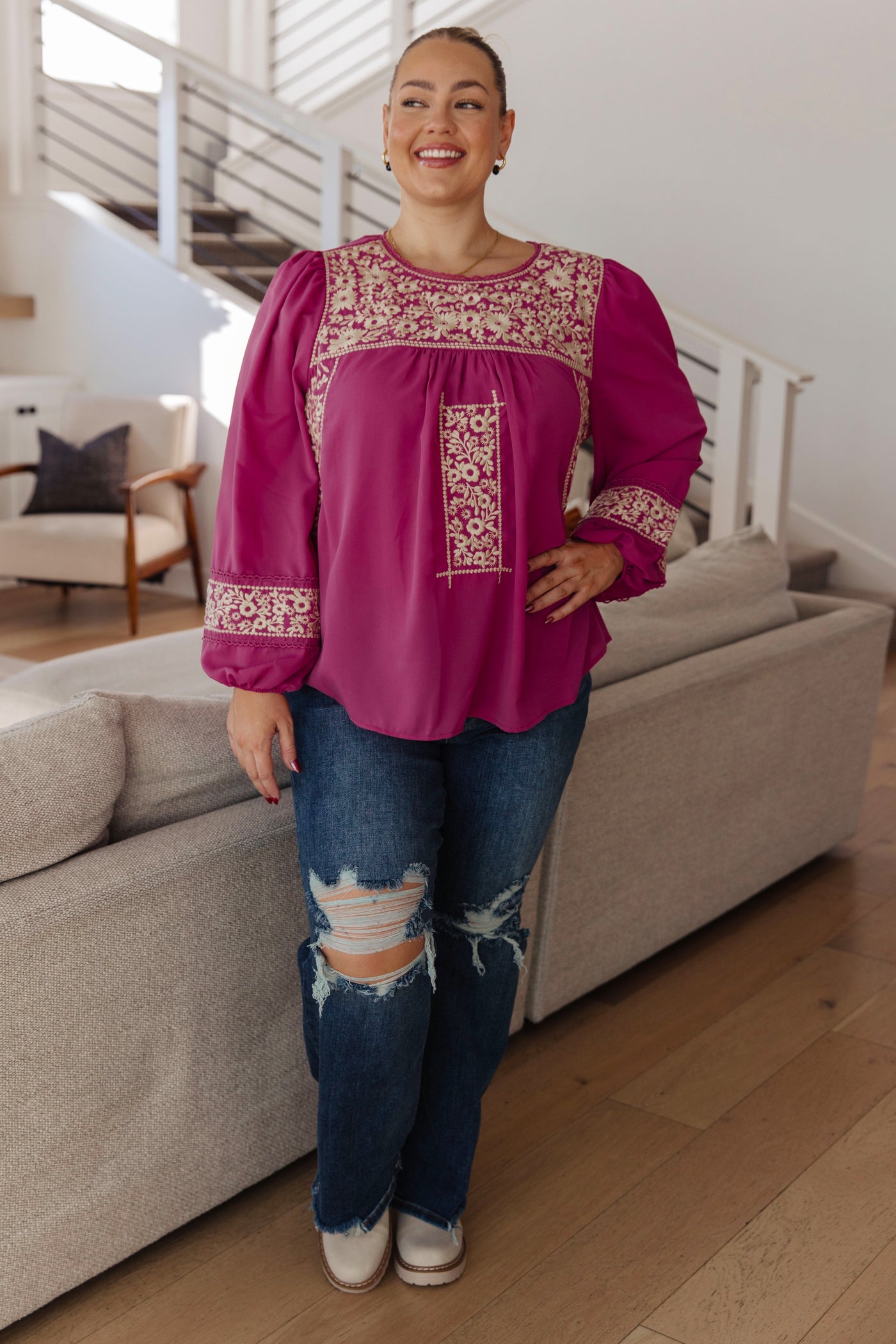 Rodeo Queen Embroidered Blouse Southern Soul Collectives