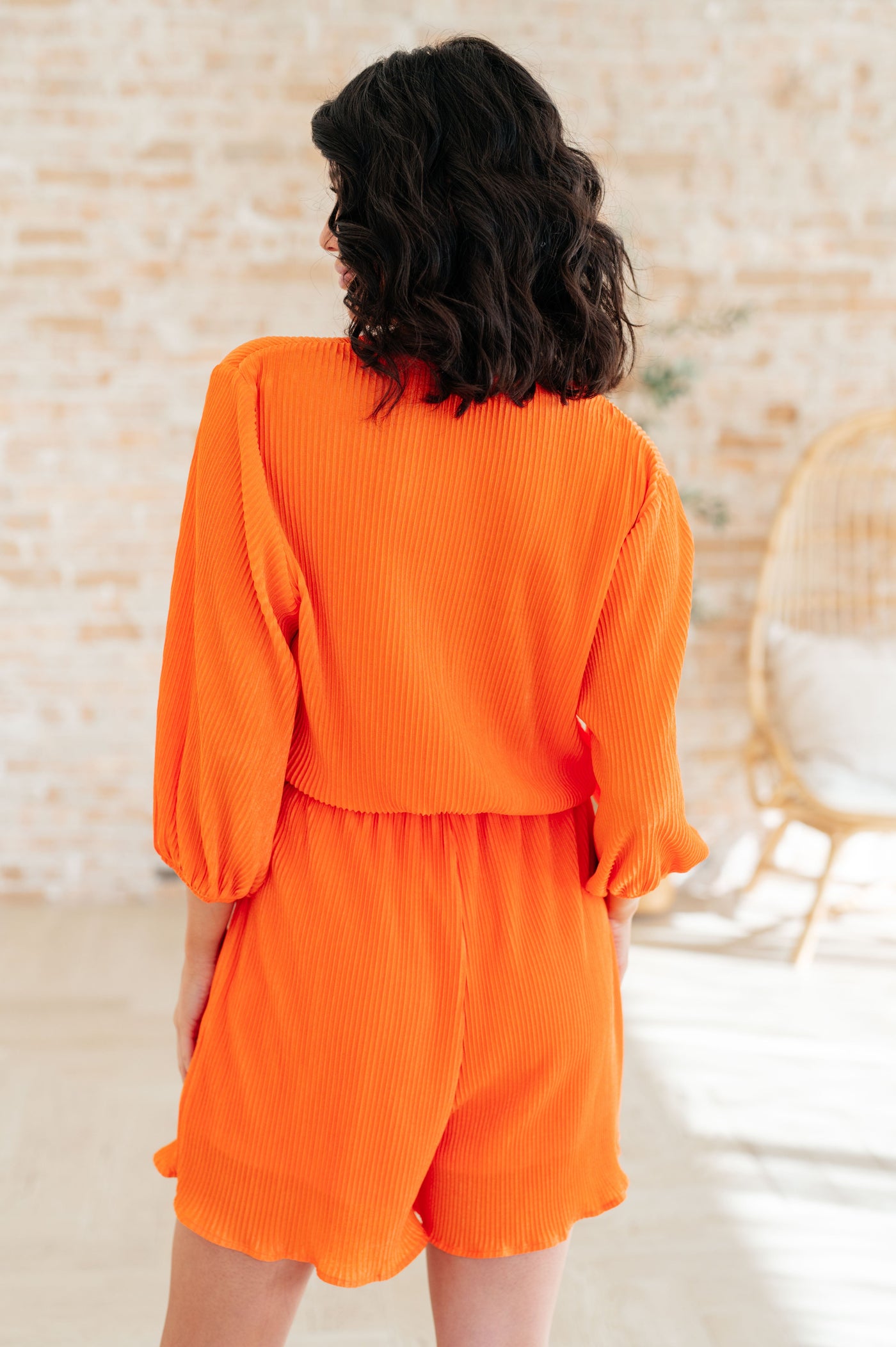 Roll With me Romper in Tangerine Southern Soul Collectives