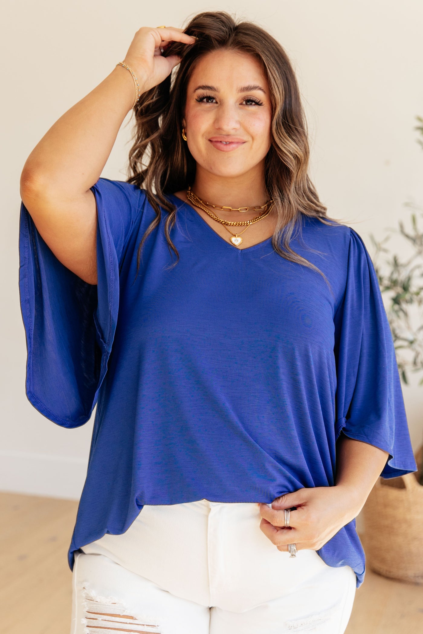 Cali Blouse in Royal Blue Southern Soul Collectives