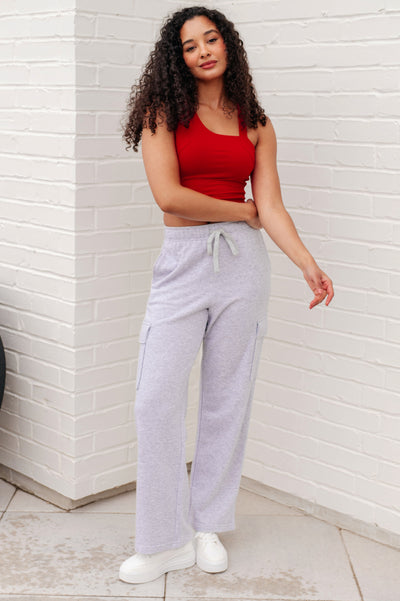 Run, Don't Walk Cargo Sweatpants in Grey Southern Soul Collectives