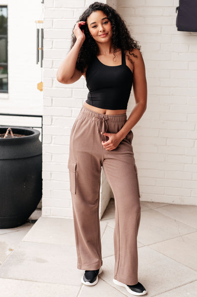 Run, Don't Walk Cargo Sweatpants in Smokey Brown Southern Soul Collectives