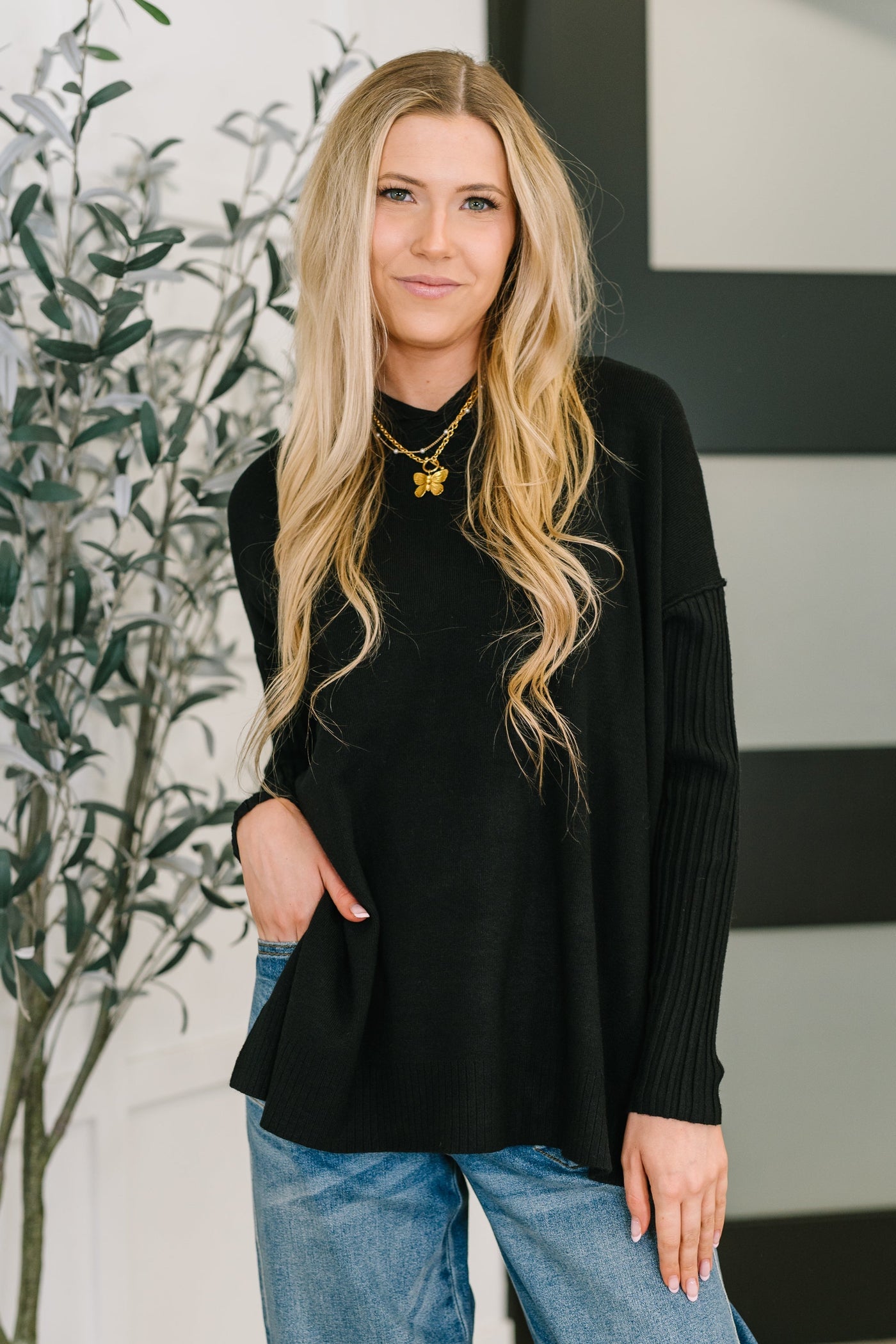 Running Late Hooded Long Sleeve in Black Southern Soul Collectives