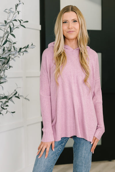 Running Late Hooded Long Sleeve in Mauve Southern Soul Collectives
