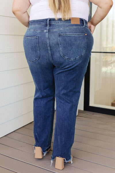 Ruth High Rise Release Hem Straight Jeans Womens Southern Soul Collectives 
