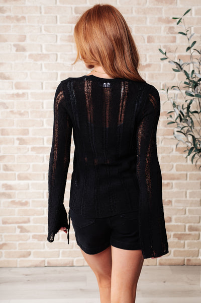 San Tropez Light Weight Knit Cardigan in Black Southern Soul Collectives