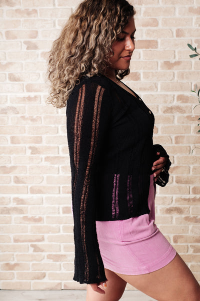 San Tropez Light Weight Knit Cardigan in Black Southern Soul Collectives