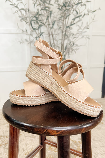Sandy Heights Platform Sandals in Blush Southern Soul Collectives