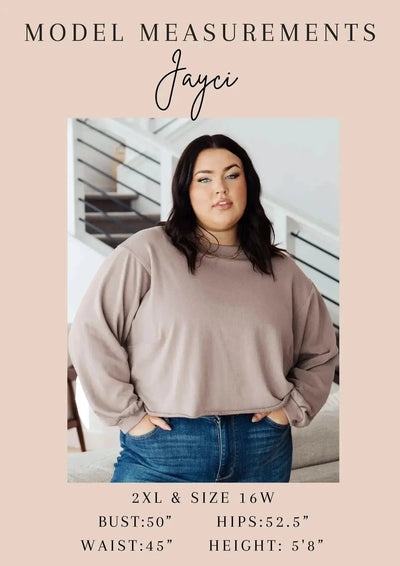 Scoop Me Up Long Sleeve Top in Ash Grey Womens Southern Soul Collectives