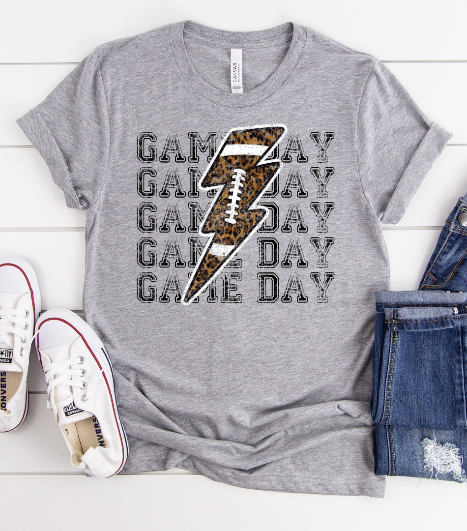 LEOPARD FOOTBALL Game Day Graphic Tee Graphic Tee Southern Soul Collectives 