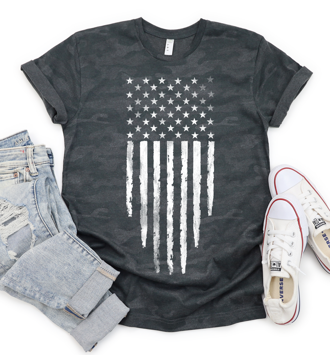 American Flag Graphic T-shirt