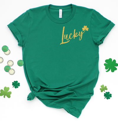 Lucky Glitter Puff Graphic T-shirt - Southern Soul Collectives