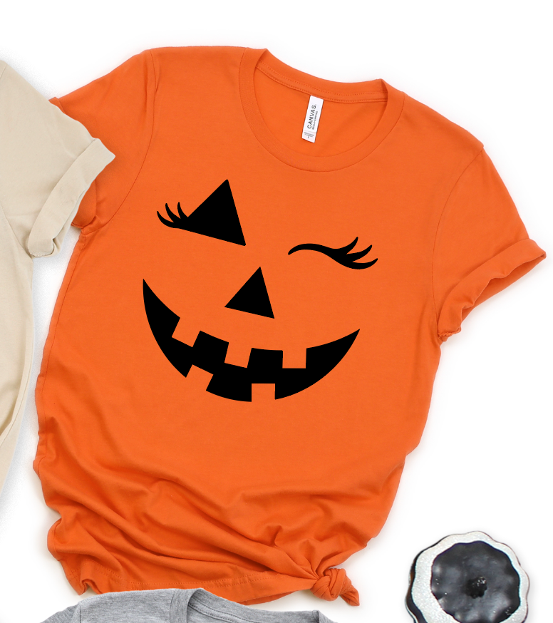 Winky Jack-O-Lantern Pumpkin Graphic T-shirt Graphic Tee Southern Soul Collectives 