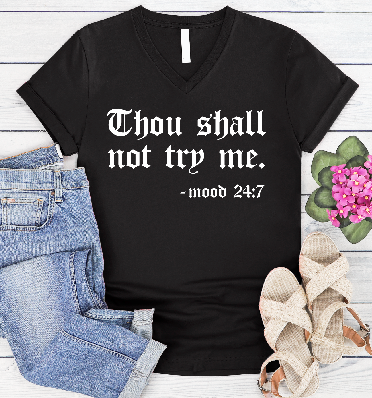 Thou Shall Not Try Me Graphic T-shirt