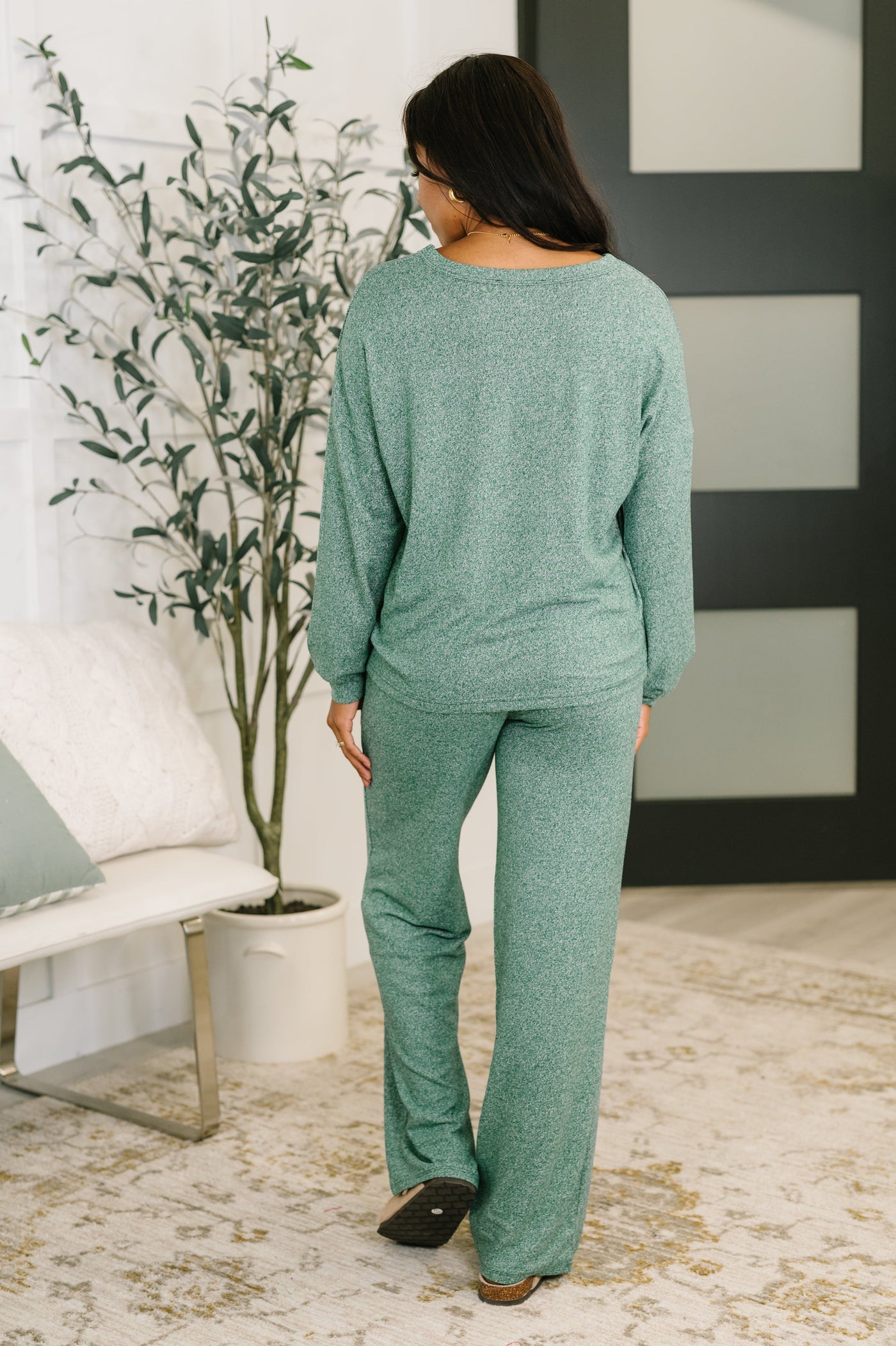 Seasonal Snooze Top and Bottom Set in Hunter Green Southern Soul Collectives