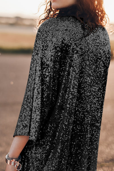 Sequin Open Front Duster Cardigan - Southern Soul Collectives