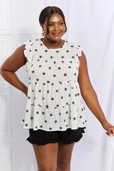 Shine Bright Butterfly Sleeve Star Print Top  Southern Soul Collectives