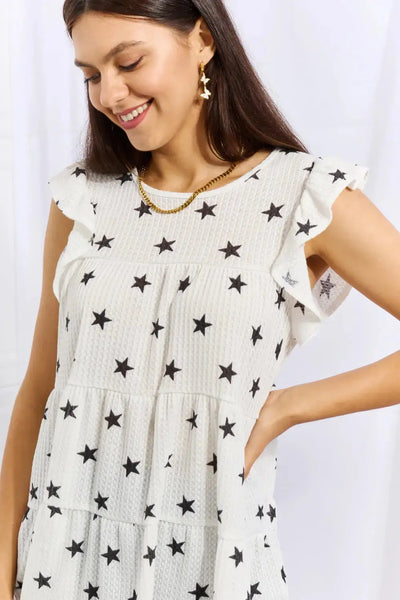 Shine Bright Butterfly Sleeve Star Print Top  Southern Soul Collectives