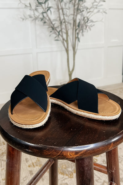 Shore Thing Slip on Sandals in Prism Black Southern Soul Collectives