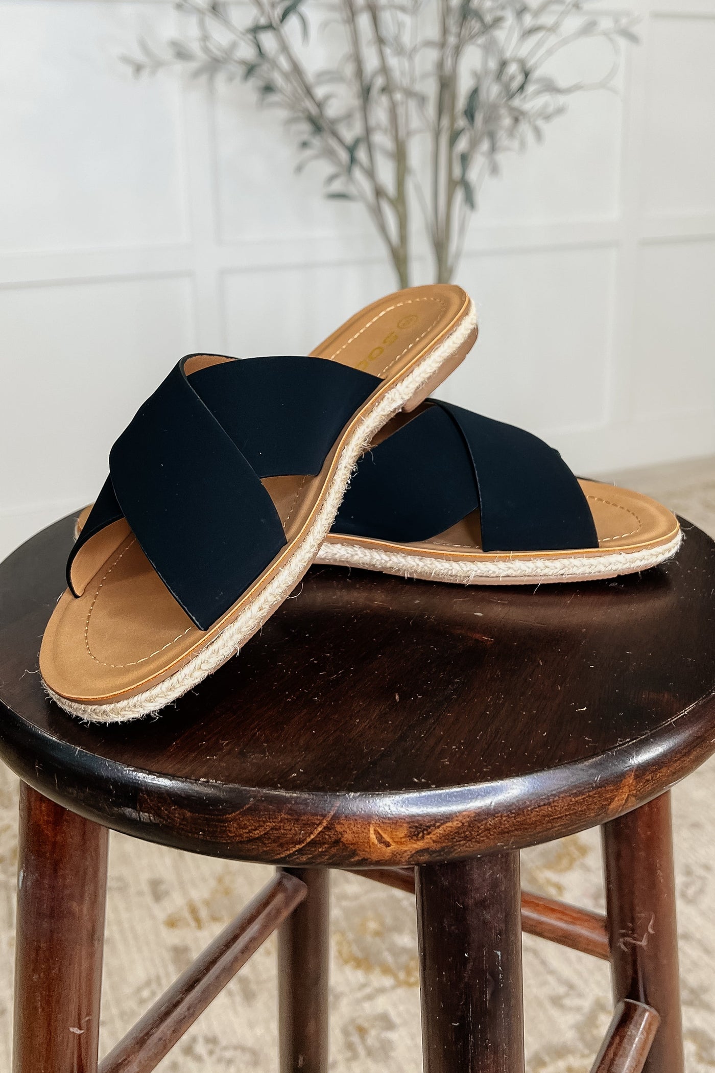 Shore Thing Slip on Sandals in Prism Black Southern Soul Collectives