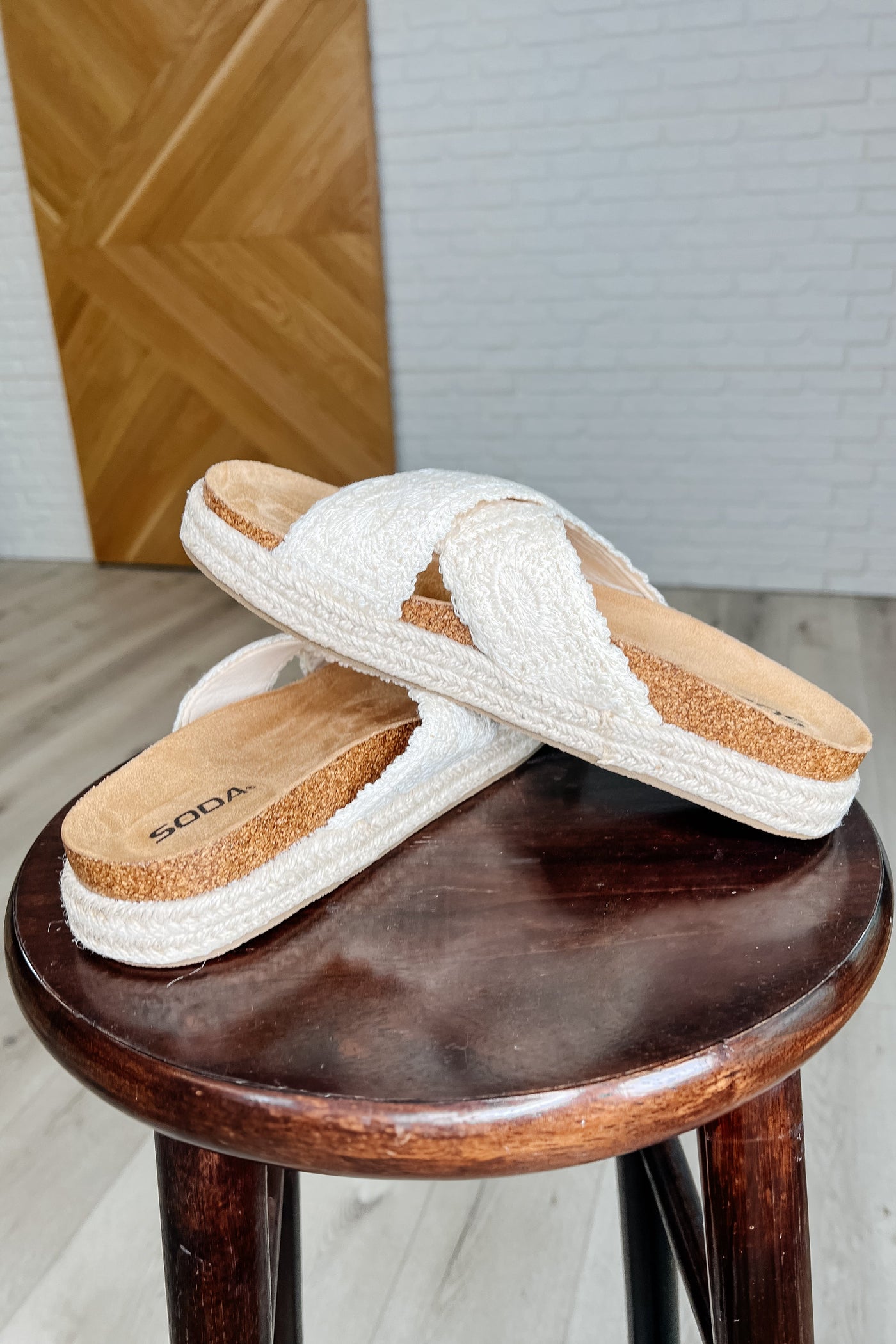 Shoreline Stride Sandals in Sadina Beige Southern Soul Collectives