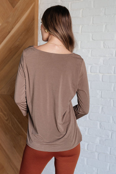 Signature Classic Round Neck Top in Mocha Southern Soul Collectives