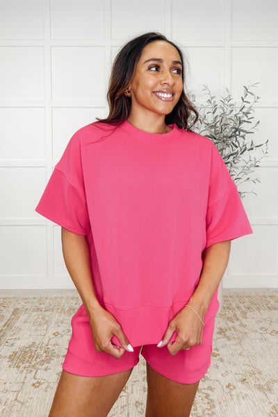 Slow Sunday Ribbed Knit Set in Hot Pink Southern Soul Collectives