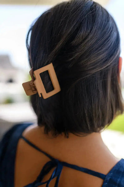 Small Square Claw Clip in Light Brown Womens Southern Soul Collectives