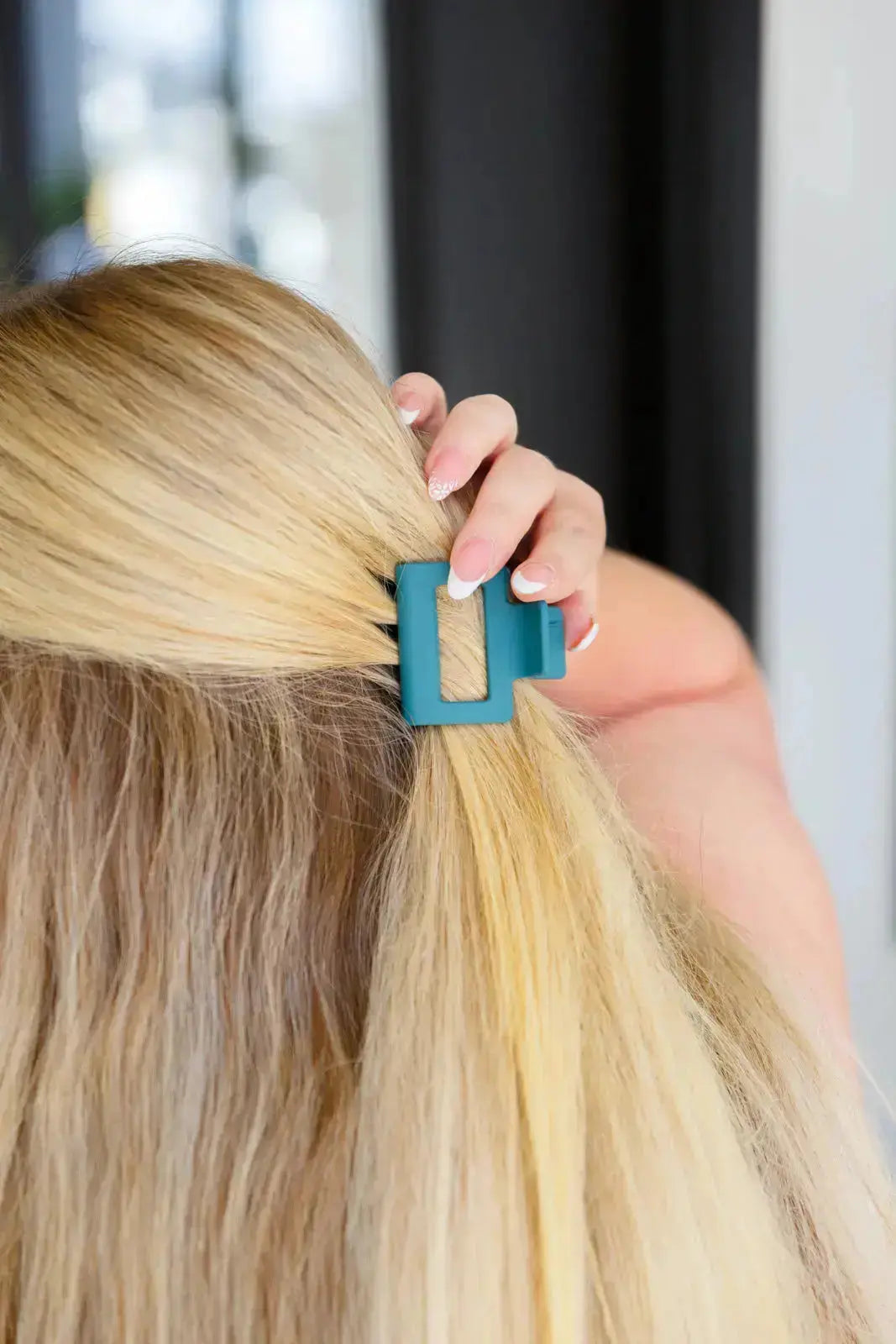 Small Square Claw Clip in Matte Teal Womens Southern Soul Collectives