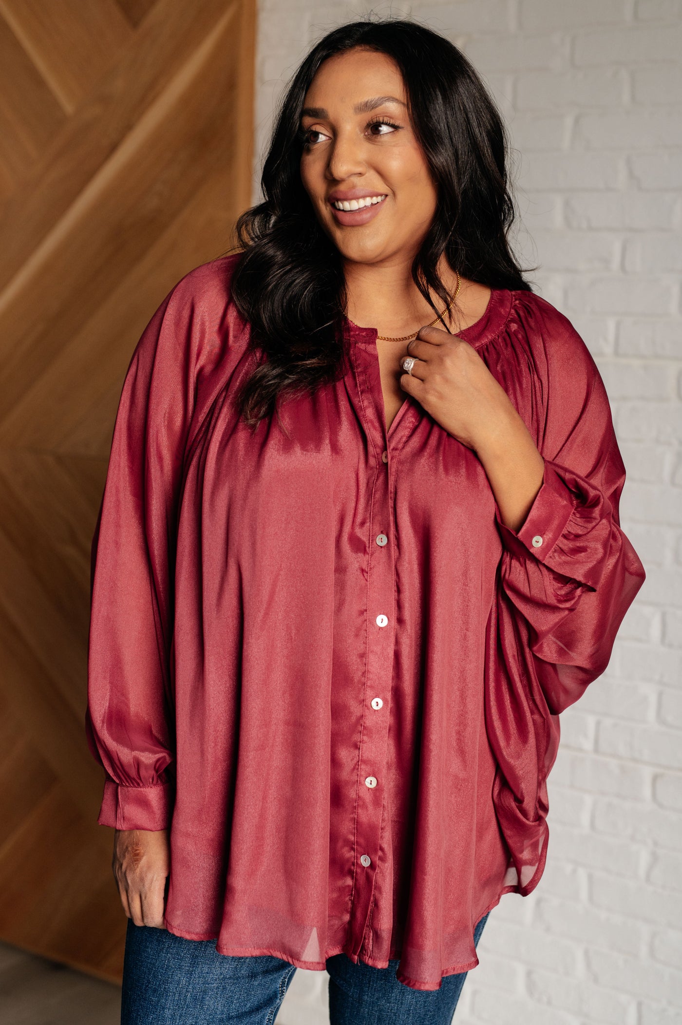 Smiles and Pouts Bat Sleeve Button Down Southern Soul Collectives