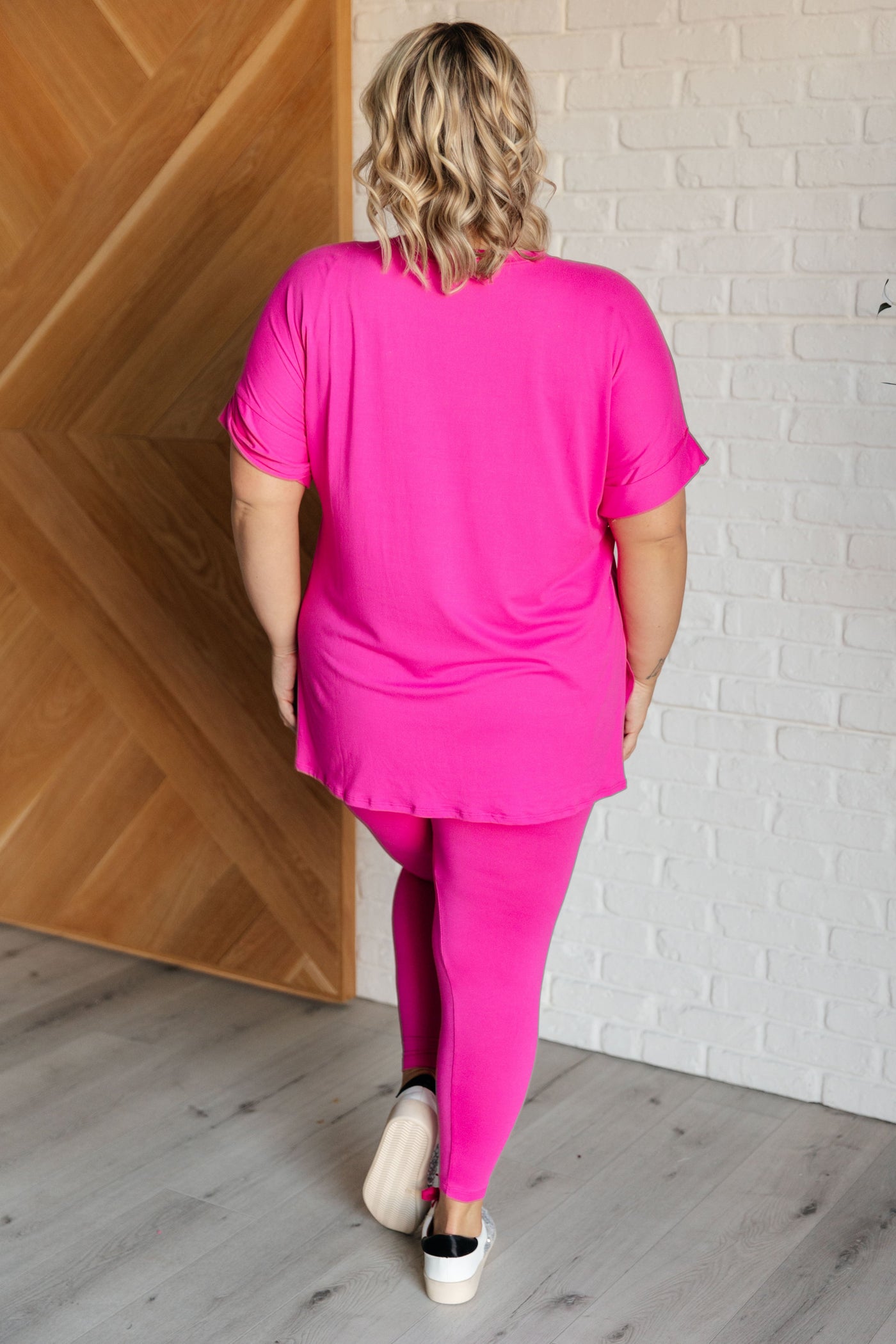 Soft Serve Brushed Microfiber Set in Neon Hot Pink Southern Soul Collectives