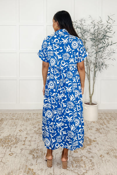 Soft Sonata V-Neck Dress in Blue Southern Soul Collectives