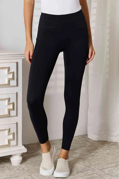 Sporty Girl Wide Waistband Sports Leggings with Pockets in Black  Southern Soul Collectives