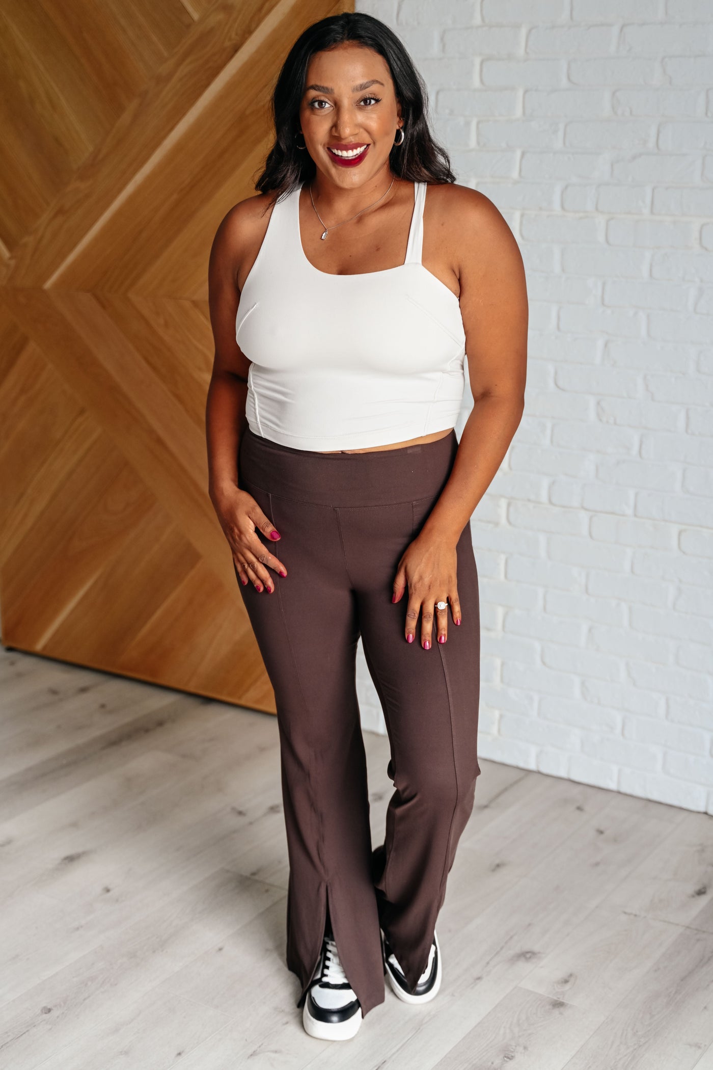 Stamina Stride Flare Leggings in Espresso Southern Soul Collectives