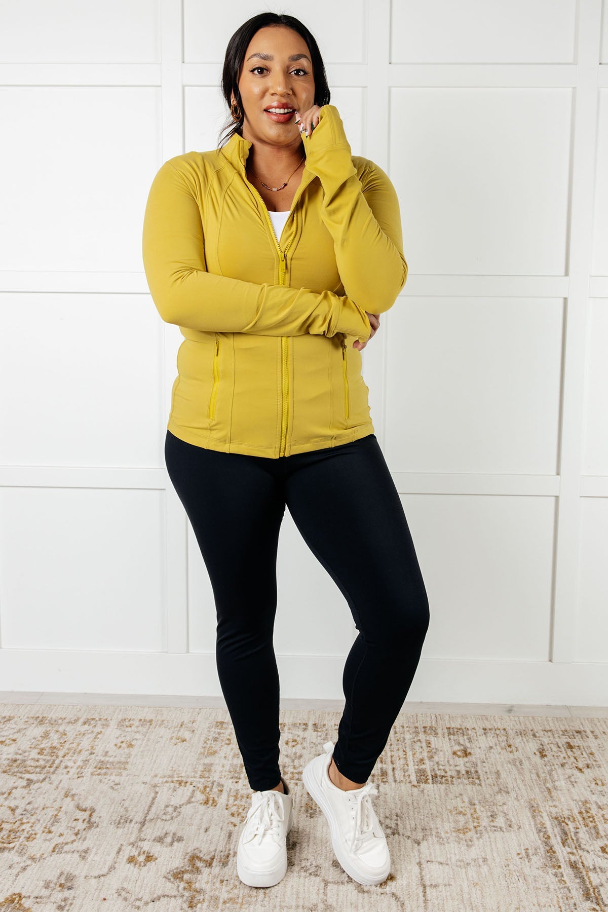 Staying Swift Activewear Jacket in Yellow Pear Southern Soul Collectives