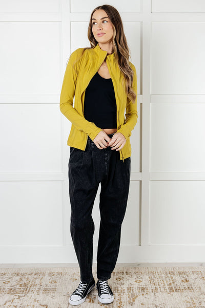 Staying Swift Activewear Jacket in Yellow Pear Southern Soul Collectives