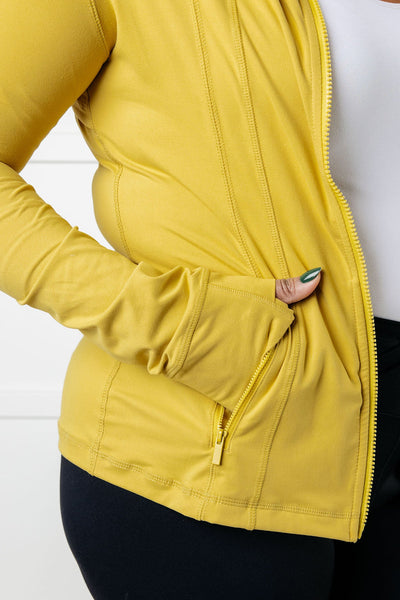 Staying Swift Activewear Jacket in Yellow Pear Southern Soul Collectives